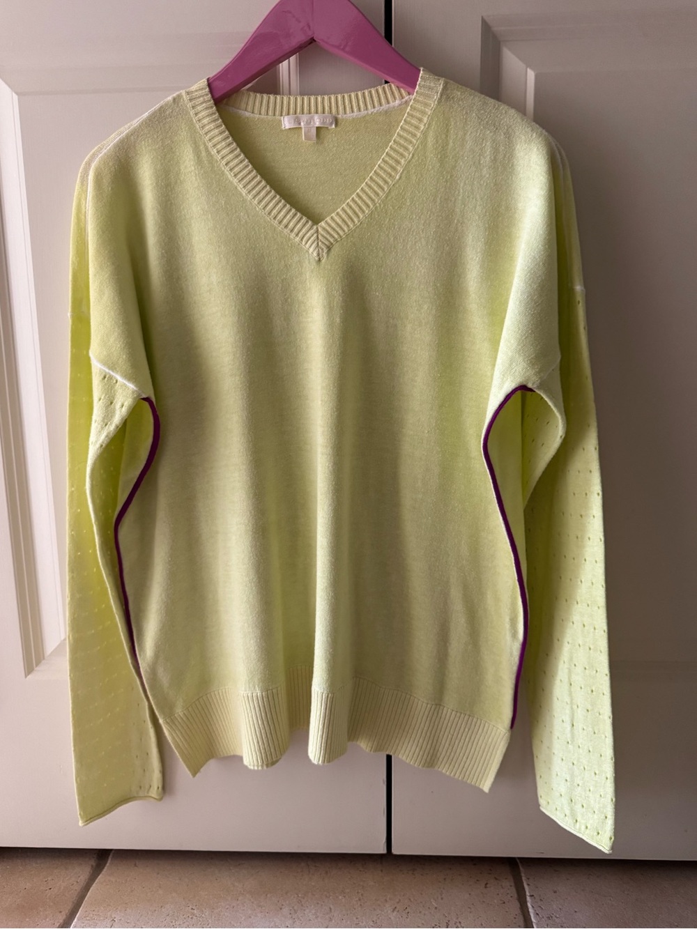 Lisa Todd Light Green V-Neck Women's Sweater